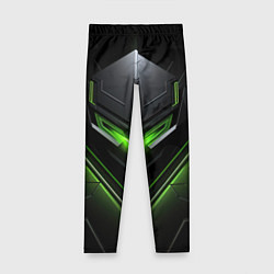 Детские легинсы Green and black abstract style