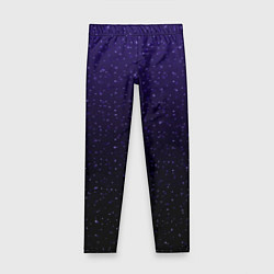 Леггинсы для девочки Градиент ночной фиолетово-чёрный, цвет: 3D-принт