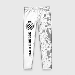 Леггинсы для девочки Club Brugge sport на светлом фоне по-вертикали, цвет: 3D-принт