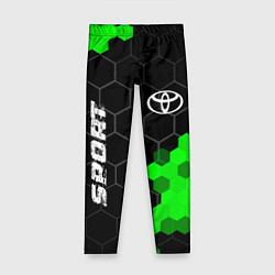 Леггинсы для девочки Toyota green sport hexagon, цвет: 3D-принт