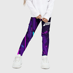 Леггинсы для девочки Forza Horizon neon gaming, цвет: 3D-принт — фото 2