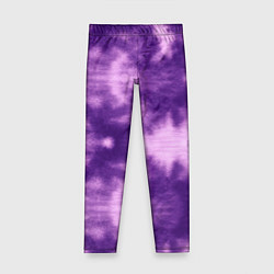 Леггинсы для девочки Фиолетовый тайдай, цвет: 3D-принт