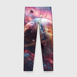 Детские легинсы Объемный космос и планеты