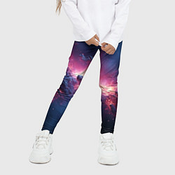 Леггинсы для девочки Взрыв в космосе, цвет: 3D-принт — фото 2