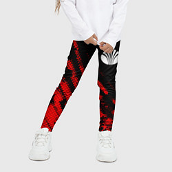 Леггинсы для девочки Daewoo sport grunge, цвет: 3D-принт — фото 2