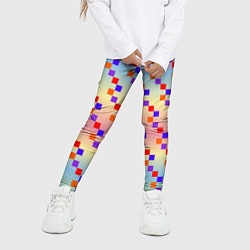 Леггинсы для девочки Тетрис импровизированный, цвет: 3D-принт — фото 2