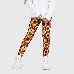 Леггинсы для девочки Африканские узоры круги, цвет: 3D-принт — фото 2