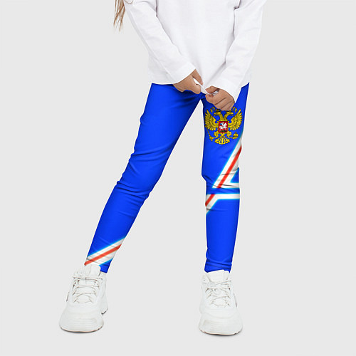 Детские легинсы Россия спорт текстура / 3D-принт – фото 3