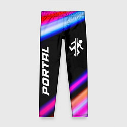 Леггинсы для девочки Portal fast light neon stripes, цвет: 3D-принт