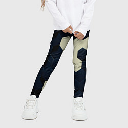 Леггинсы для девочки Соты абстракция, цвет: 3D-принт — фото 2