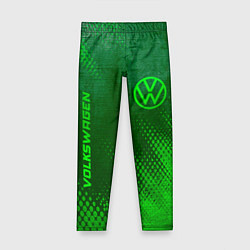 Детские легинсы Volkswagen - green gradient вертикально