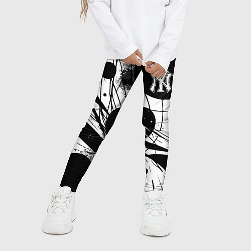 Детские легинсы New York Yankees baseball team - abstraction / 3D-принт – фото 3