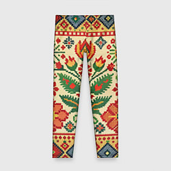 Детские легинсы Славянский узор и орнамент