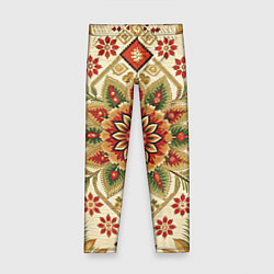 Детские легинсы Русские классические узоры и орнамент