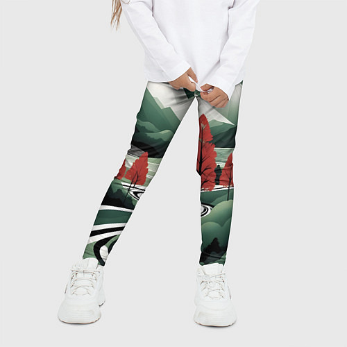 Детские легинсы Дорога на природу / 3D-принт – фото 3