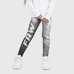 Леггинсы для девочки FAW - grey gradient по-вертикали, цвет: 3D-принт — фото 2