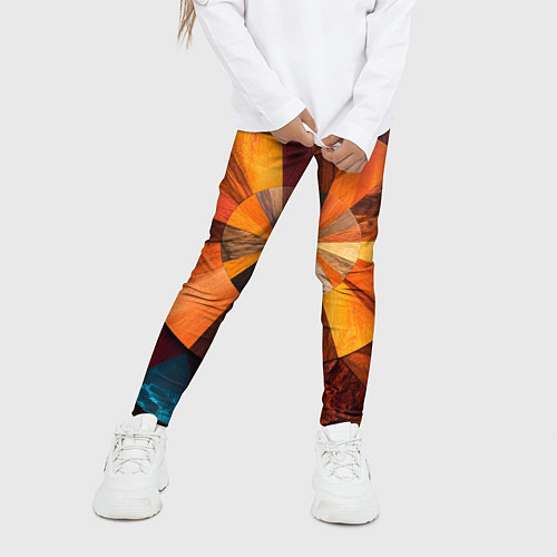 Детские легинсы Круговая мозайка / 3D-принт – фото 3