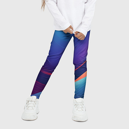 Детские легинсы Красивый градиент абстракция / 3D-принт – фото 3