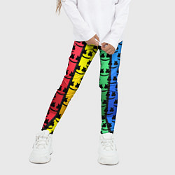Леггинсы для девочки Marshmello neon music dj, цвет: 3D-принт — фото 2