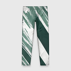 Детские легинсы Косая зеленая полоска