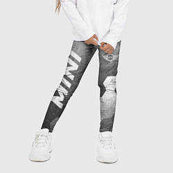 Леггинсы для девочки Mini - grey gradient вертикально, цвет: 3D-принт — фото 2