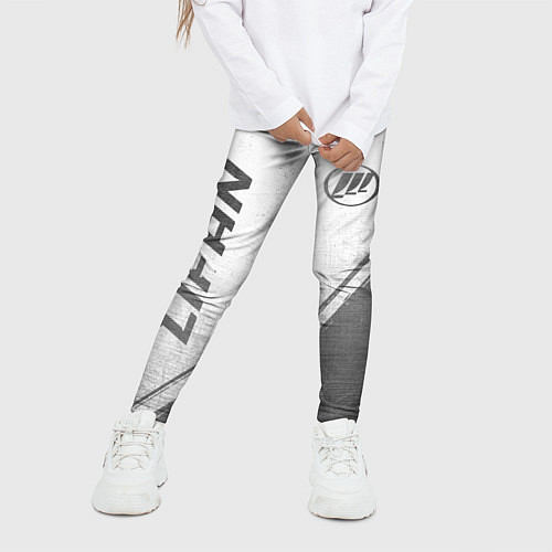 Детские легинсы Lifan - white gradient вертикально / 3D-принт – фото 3