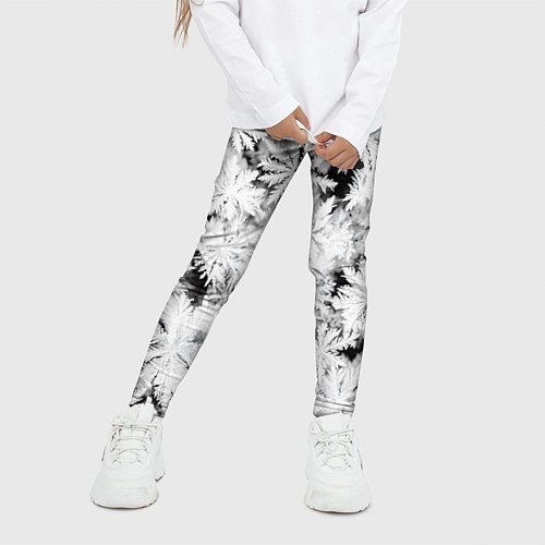 Детские легинсы Рождественский мороз на стекле / 3D-принт – фото 3