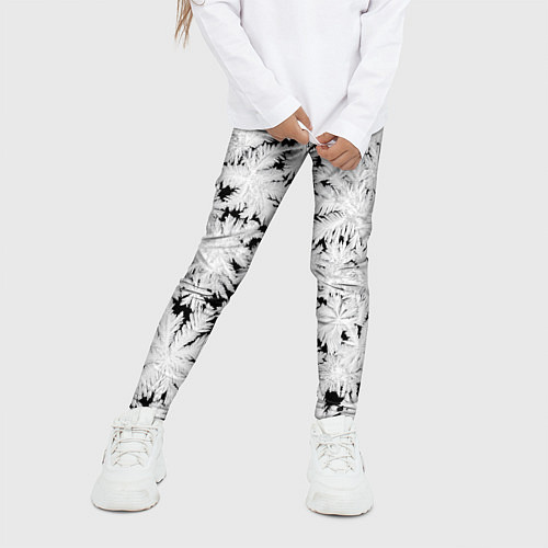 Детские легинсы Мороз на стекле / 3D-принт – фото 3