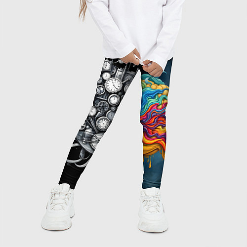 Детские легинсы Креативный мозг / 3D-принт – фото 3