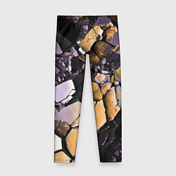 Детские легинсы Чёрно-жёлтый камень