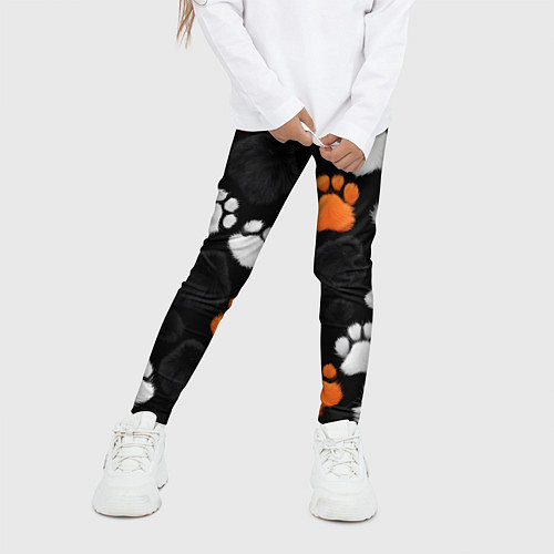 Детские легинсы Мохнатые лапки / 3D-принт – фото 3