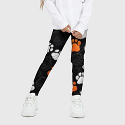 Леггинсы для девочки Мохнатые лапки, цвет: 3D-принт — фото 2