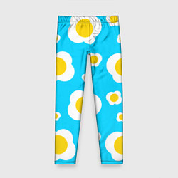 Детские легинсы Яичница голубая