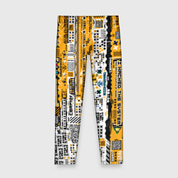 Детские легинсы Cyberpunk pattern yellow