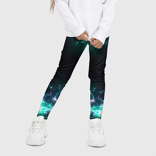 Детские легинсы Блестки света - текстура / 3D-принт – фото 3