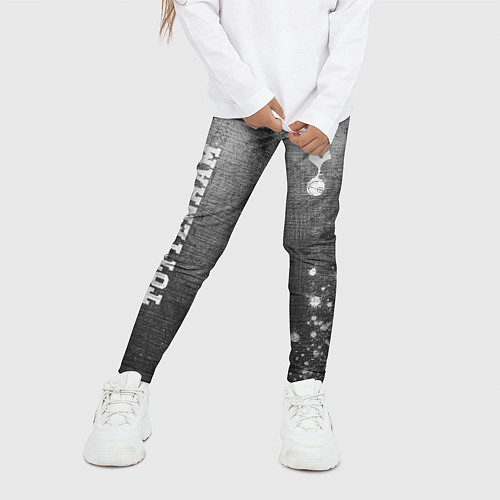 Детские легинсы Tottenham - grey gradient вертикально / 3D-принт – фото 3