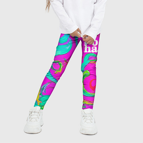 Детские легинсы Abstract floral pattern - aloha / 3D-принт – фото 3