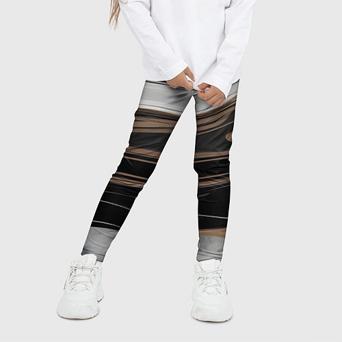 Детские легинсы Движение песка / 3D-принт – фото 3