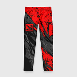 Детские легинсы Дота 2 - красная абстракция