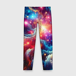 Детские легинсы Colorfull neon space clouds - ai art fantasy