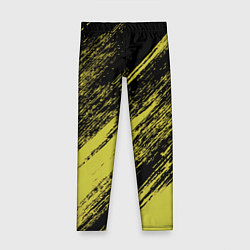 Леггинсы для девочки The color is black and yellow, цвет: 3D-принт