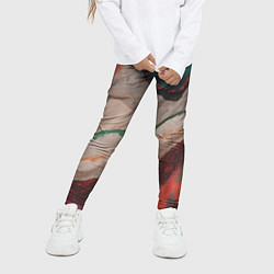 Леггинсы для девочки Абстракция из бумаги и краски, цвет: 3D-принт — фото 2