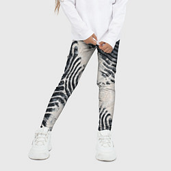 Леггинсы для девочки Текстура гранж - абстрактные линии, цвет: 3D-принт — фото 2