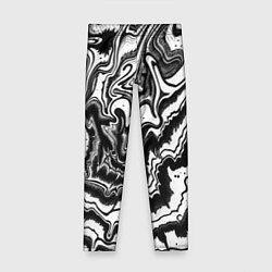 Детские легинсы Закрученные волны - чб абстракция