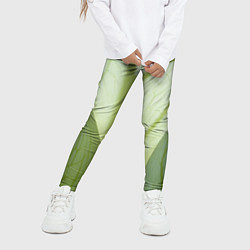 Леггинсы для девочки Макро съемка листа, цвет: 3D-принт — фото 2