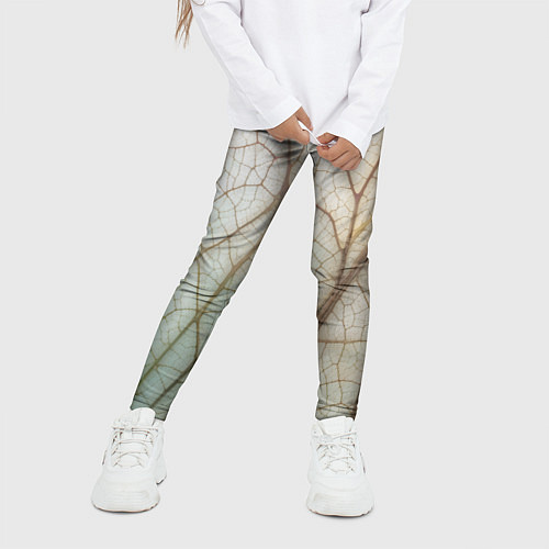 Детские легинсы Прожилки листика / 3D-принт – фото 3