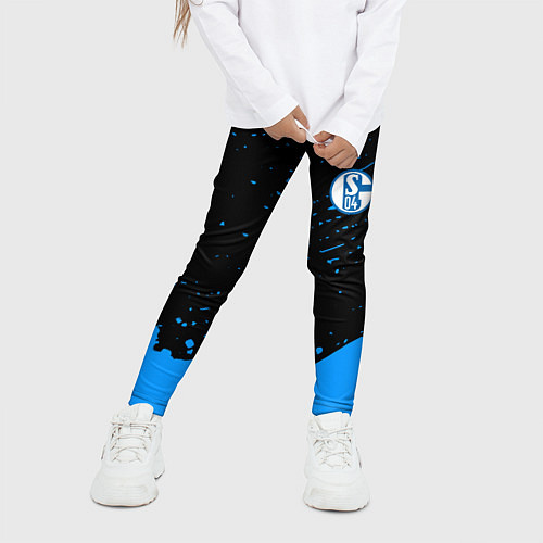 Детские легинсы Schalke 04 fc blue color / 3D-принт – фото 3
