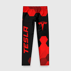 Детские легинсы Tesla - red gradient вертикально