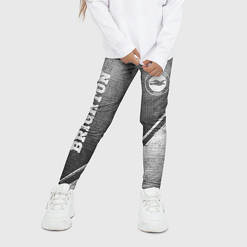 Детские легинсы Brighton - grey gradient вертикально / 3D-принт – фото 3