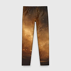 Детские легинсы Песочный фон со звездами